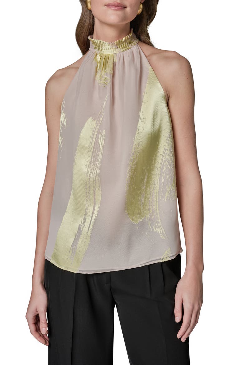 Brushstroke Sleeveless Top, Main, color, SISAL/ CITR