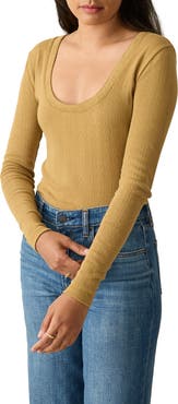 Faherty Pacific Pointelle Scoop Neck Top