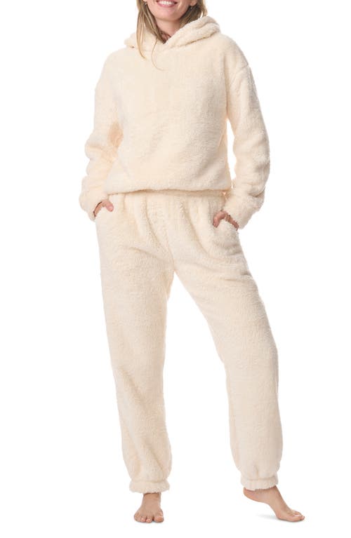 Splendid High Pile Fleece Pajamas In Cream
