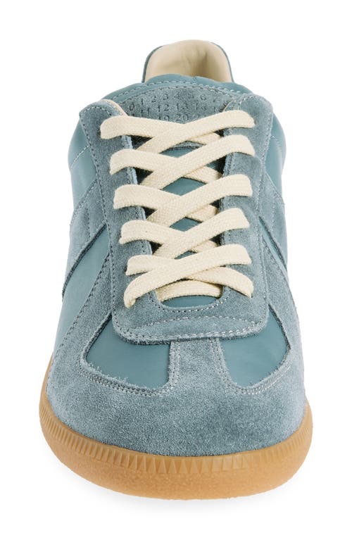 Maison Margiela Replica Contrast-sole Leather Low-top Trainers In Cloud