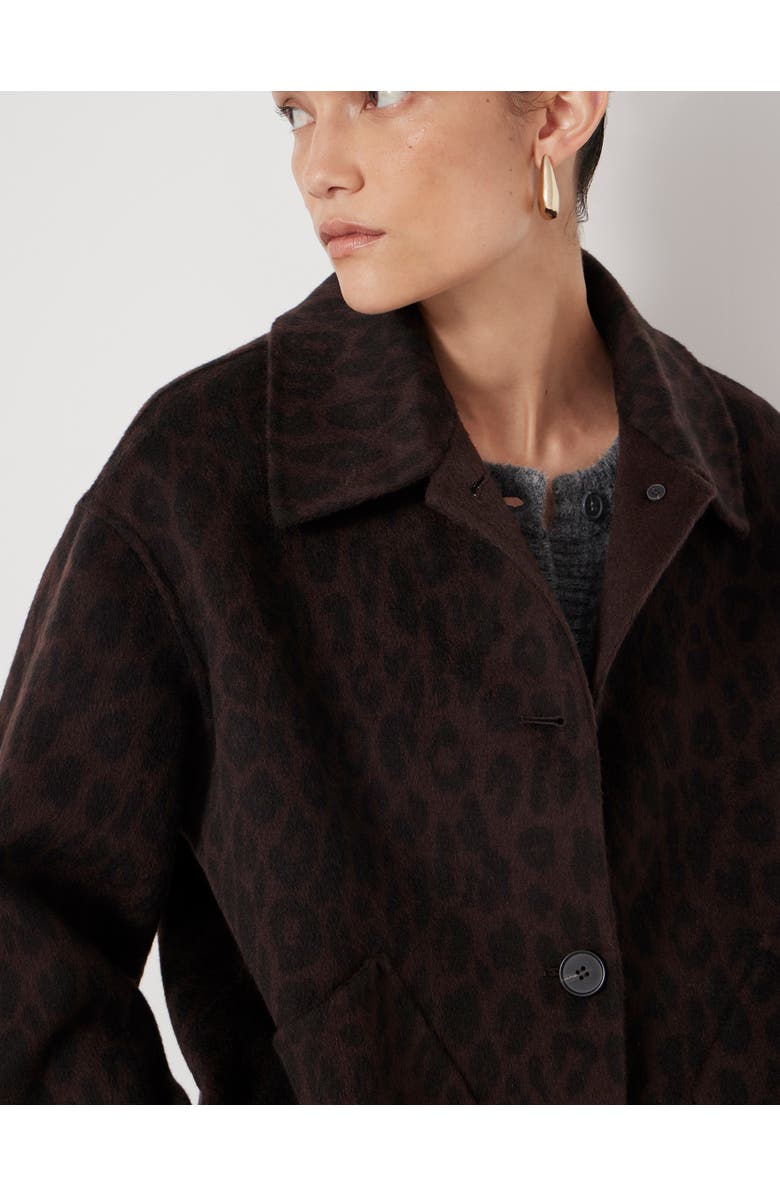 Hush Pure Wool Double Faced Jacket, Alternate, color, Brown Leopard