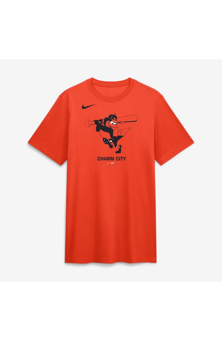 Nike Men's Nike Orange Baltimore Orioles Tri-Blend Logo T-Shirt, Alternate, color, Orange
