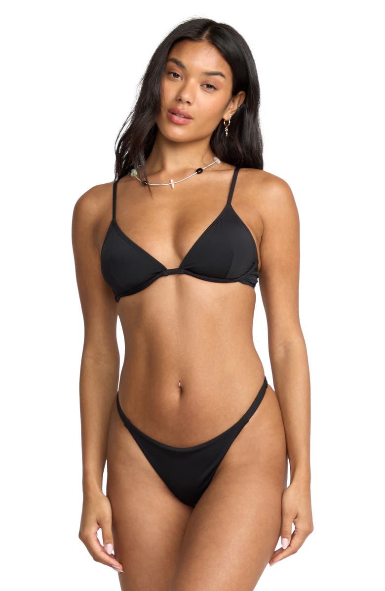 Billabong Sol Searcher Reese Underwire Bikini Top, Alternate, color, Black Pebble