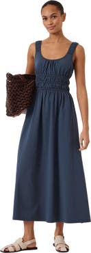 Hush Scoop Neck Gathered Strap Maxi Dress