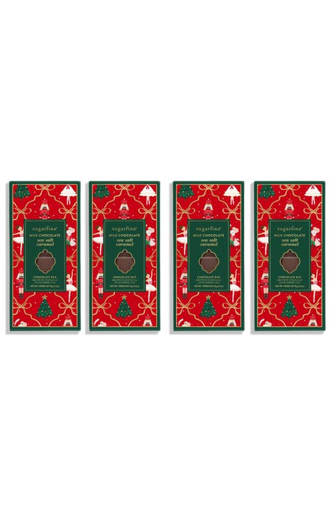 Set of 4 Sea Salt Caramel Milk Chocolate Bars (Limited Edition)