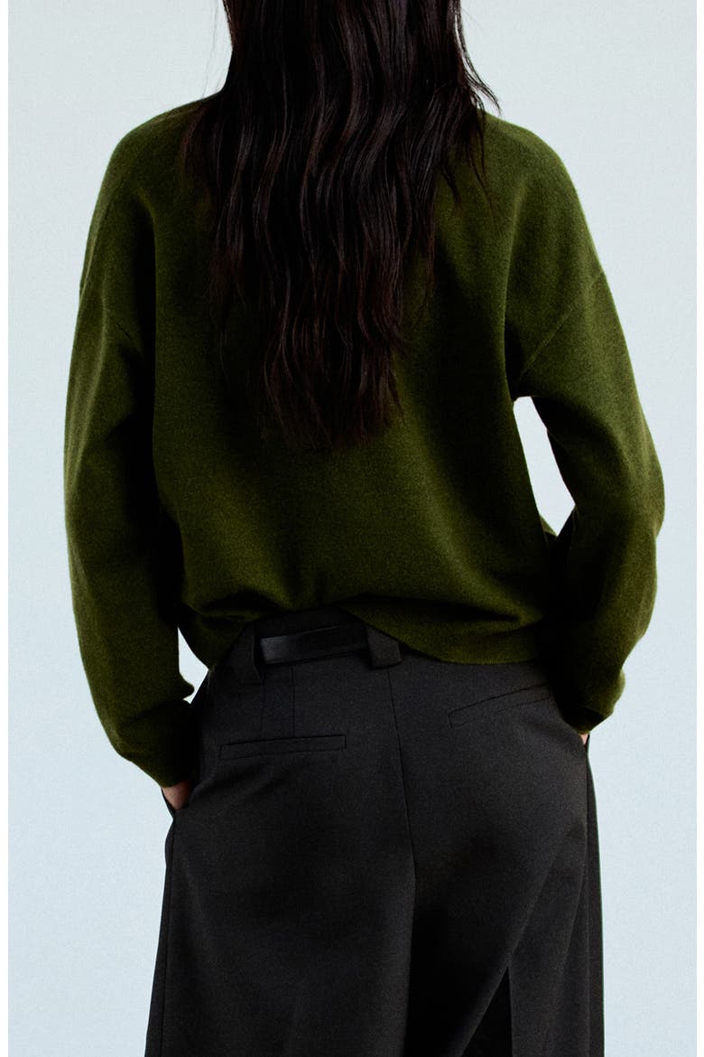 V-Neck Cardigan, Alternate, color, OLIVE GREEN