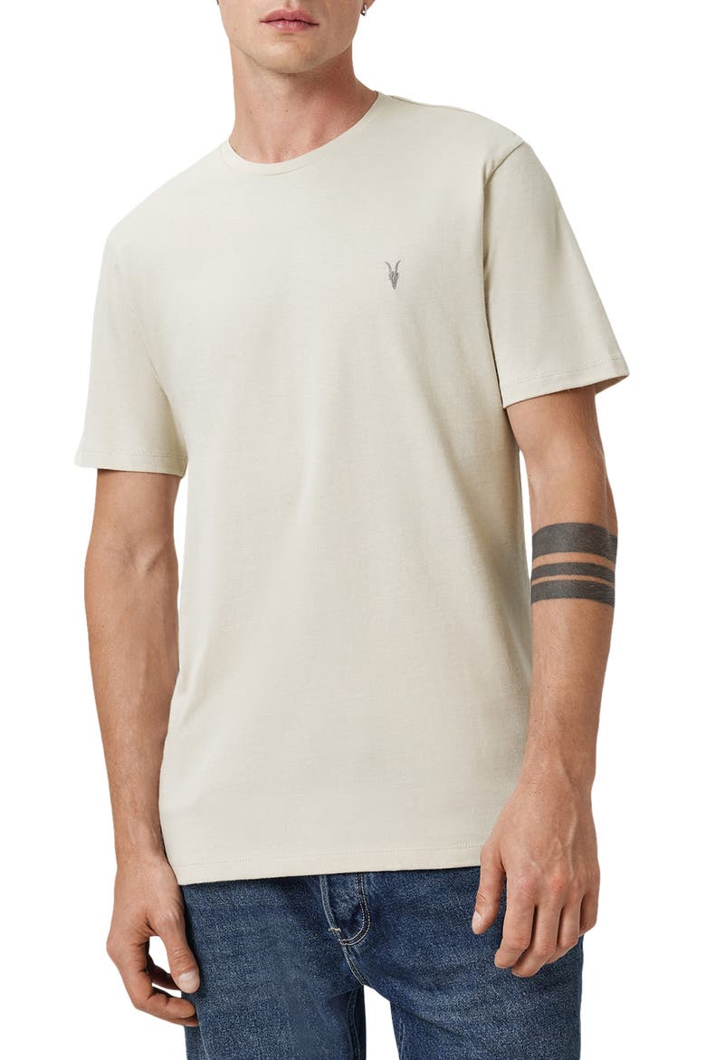 Brace Cotton T-Shirt, Main, color, FEATHER TAUPE