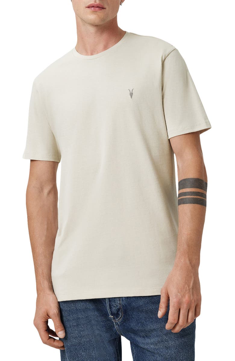 AllSaints Brace Cotton T-Shirt, Main, color, Feather Taupe