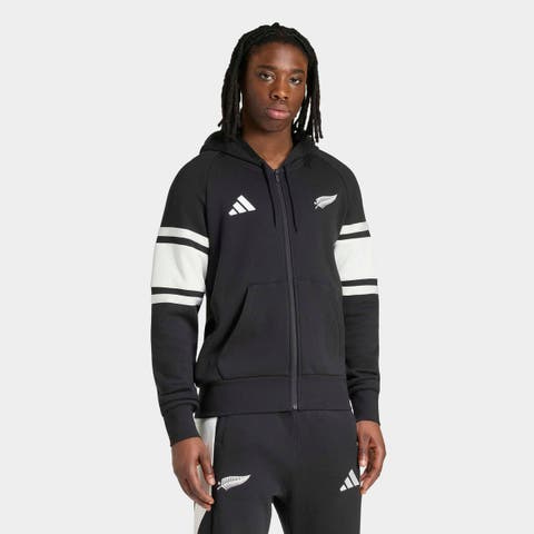 Men's adidas Black All Blacks Leisurewear Full-Zip Hoodie