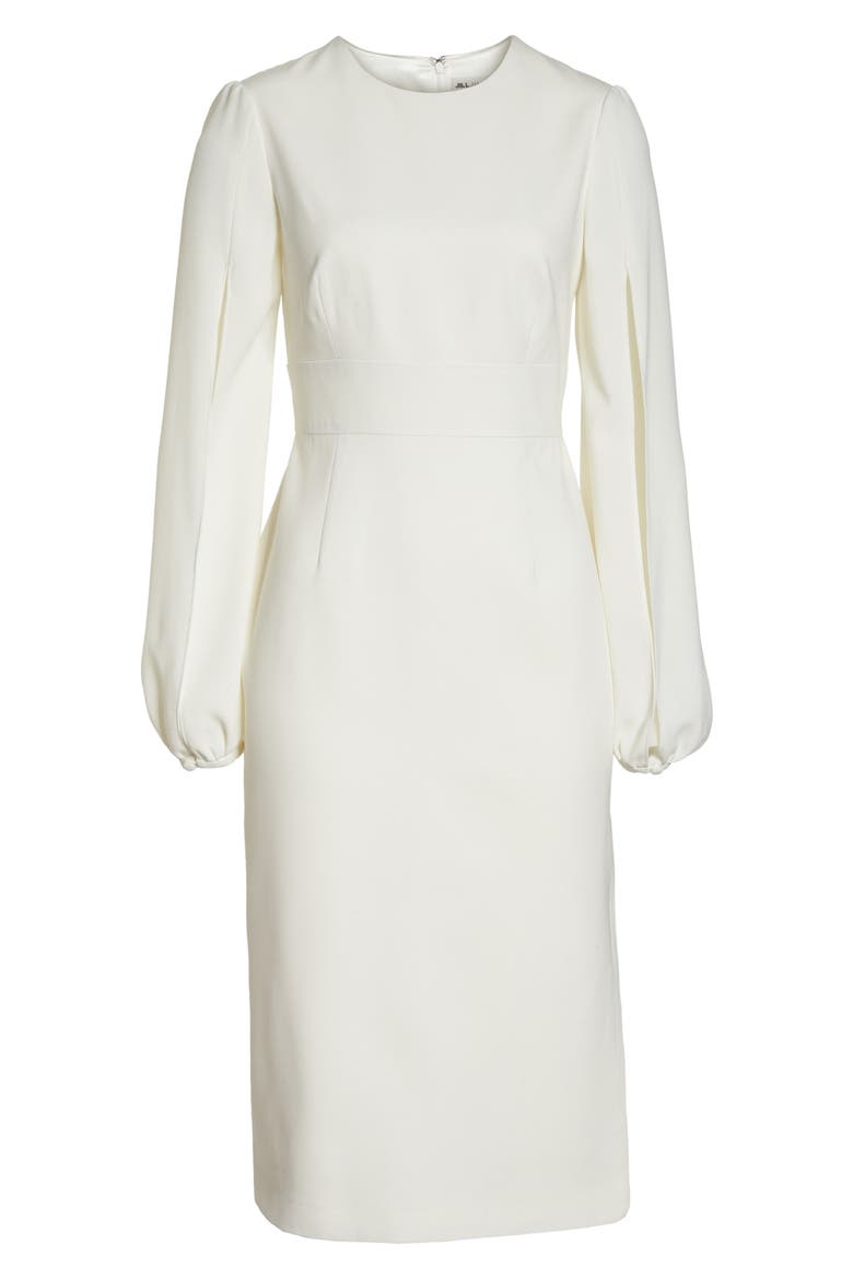 Slit Sleeve Sheath Dress, Alternate, color, OFF-WHITE