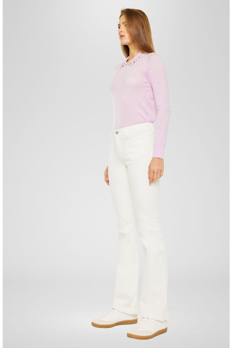 Yamilet Mid Rise Bootcut Jeans, Alternate, color, White