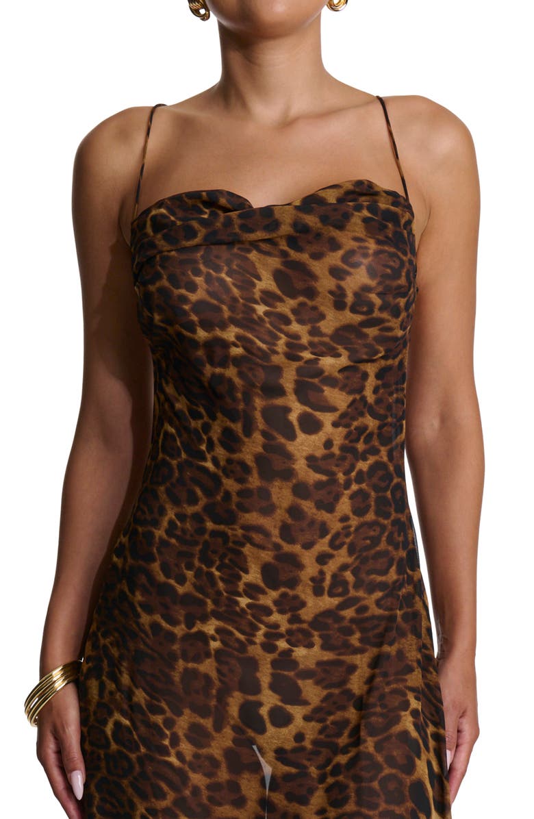 Naked Wardrobe Strappy Open Back Chiffon Maxi Dress, Alternate, color,