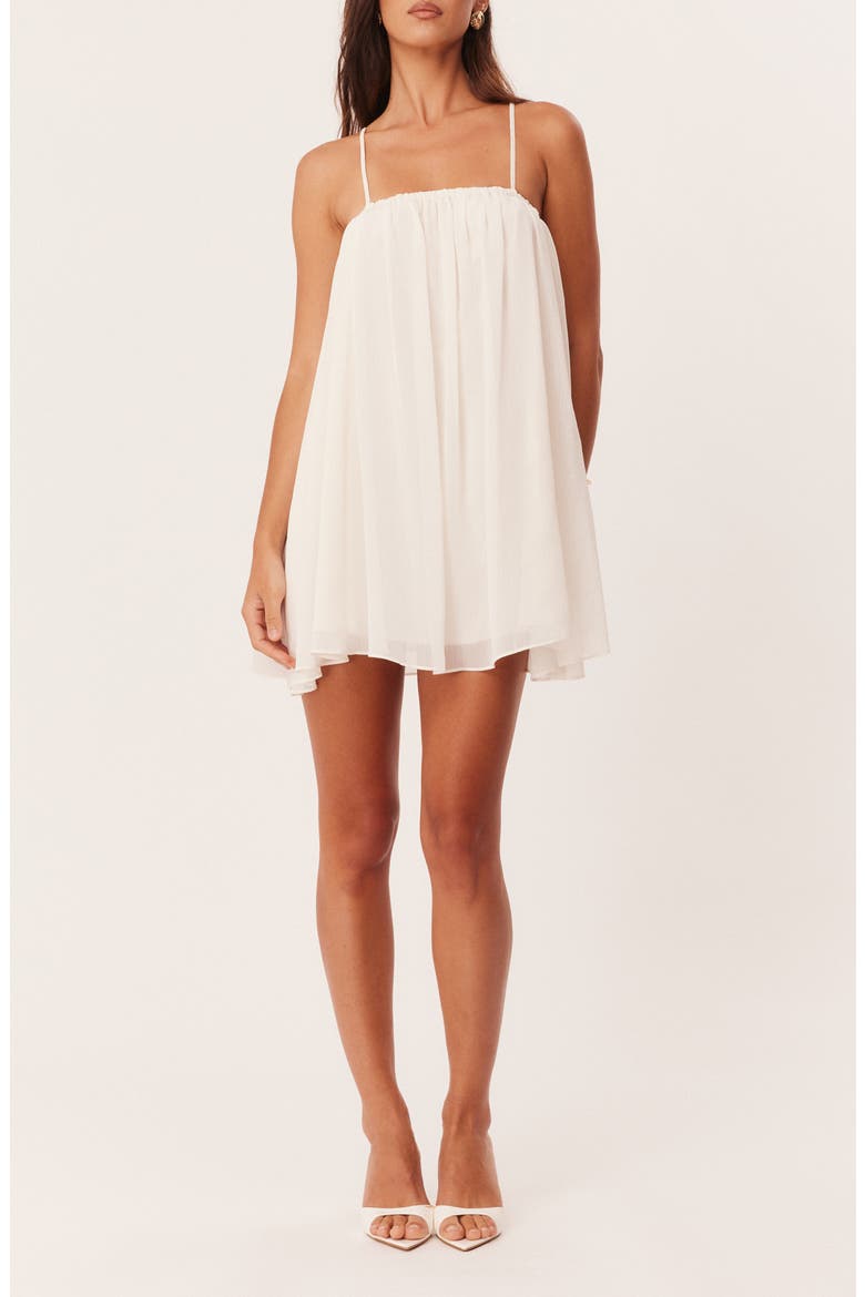 Laurie Cape Minidress, Alternate, color, OFF WHITE