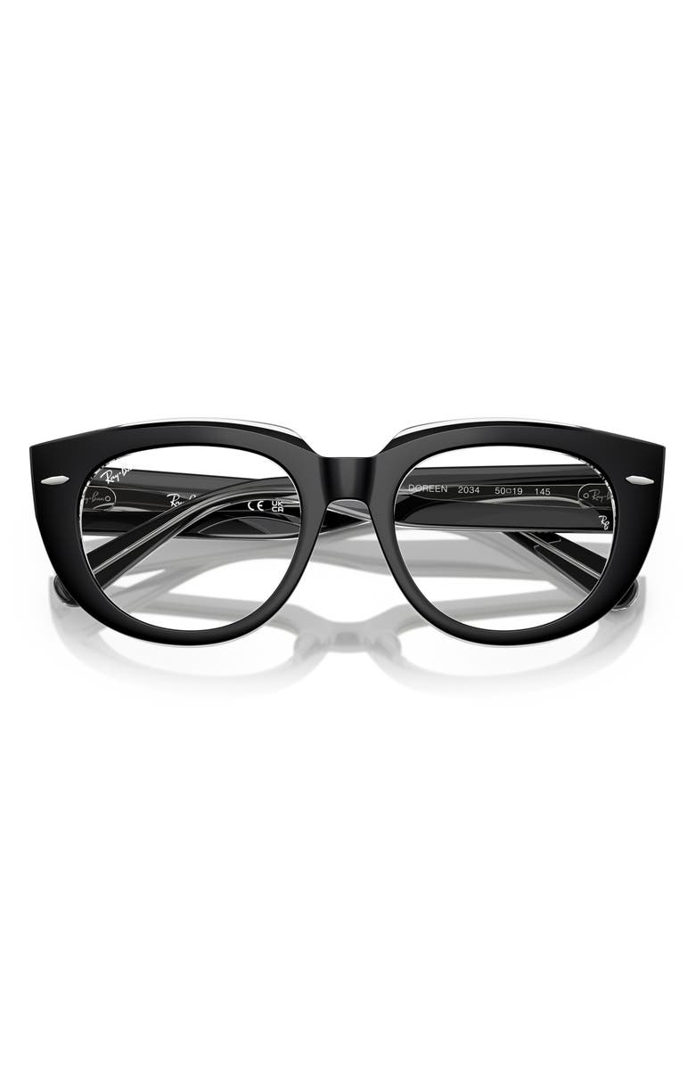 Ray-Ban Doreen 48mm Small Square Optical Glasses, Alternate, color,