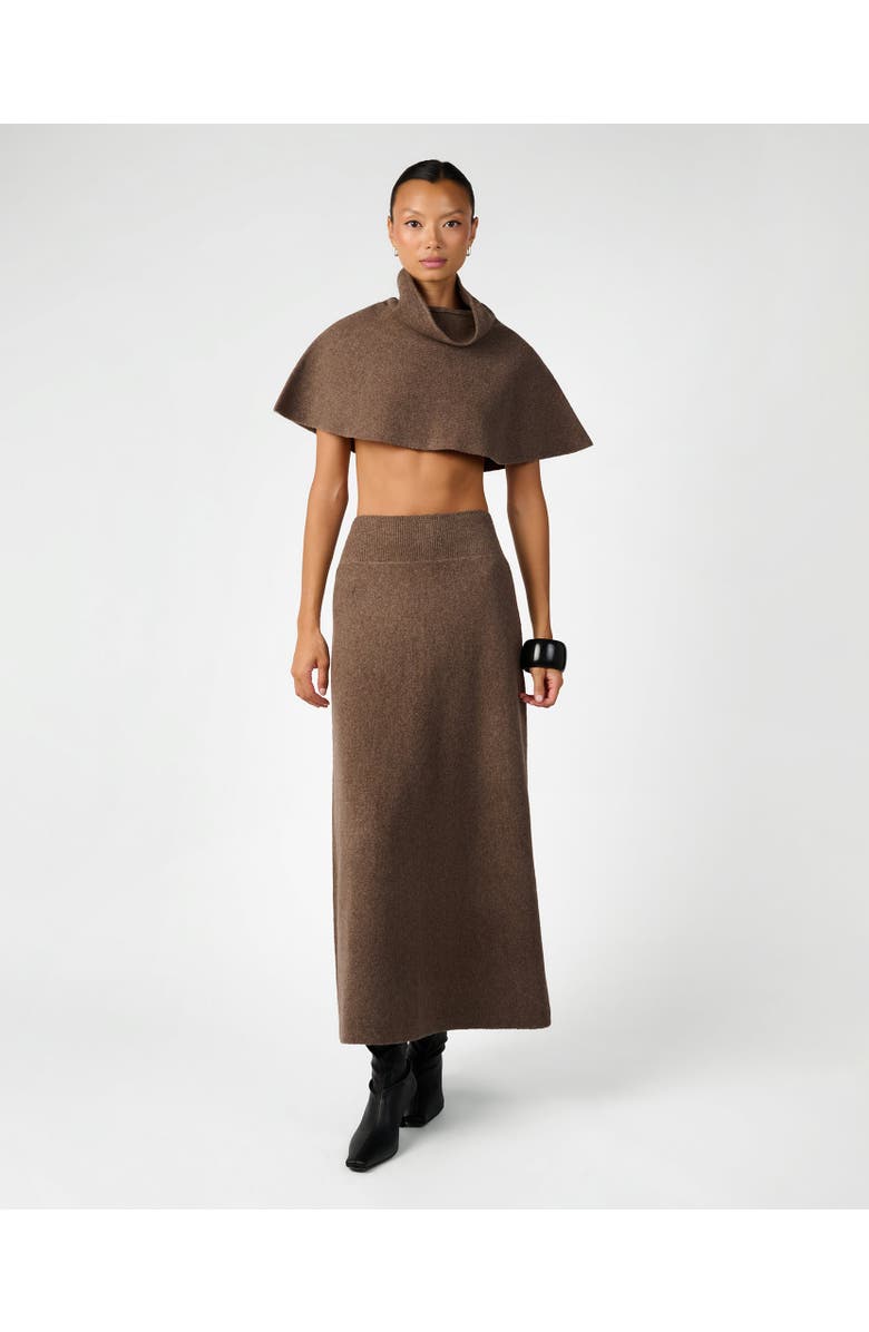 WeWoreWhat Strapless Peplum Top, Alternate, color, Brown