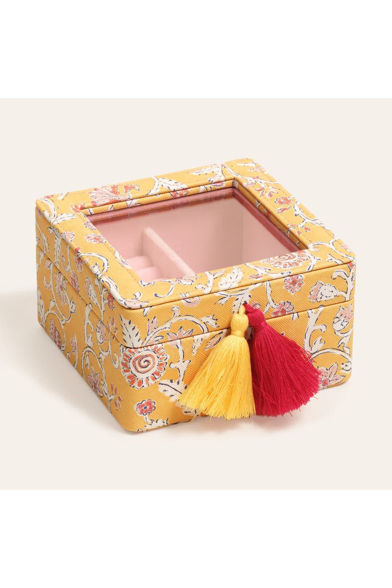 Meilin Jewelry Box 5.5" Artisan, Main, color, Yellow