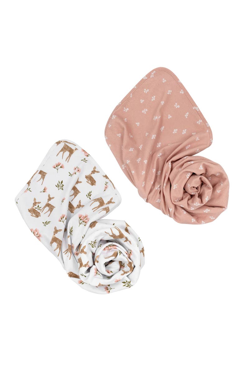2PK Jersey Swaddle - Sophia Garden, Main, color, Sophia Garden