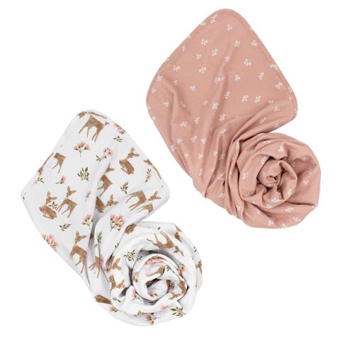 2PK Jersey Swaddle - Sophia Garden