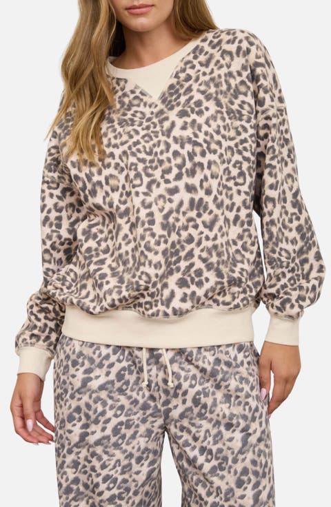 Animal Printed Crewneck Sweatshirt