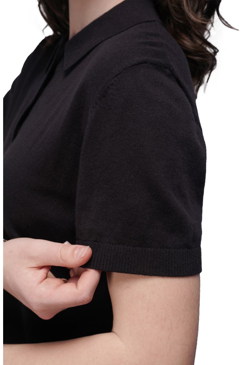 The Everyday Sweater Polo, Alternate, color, BLACK