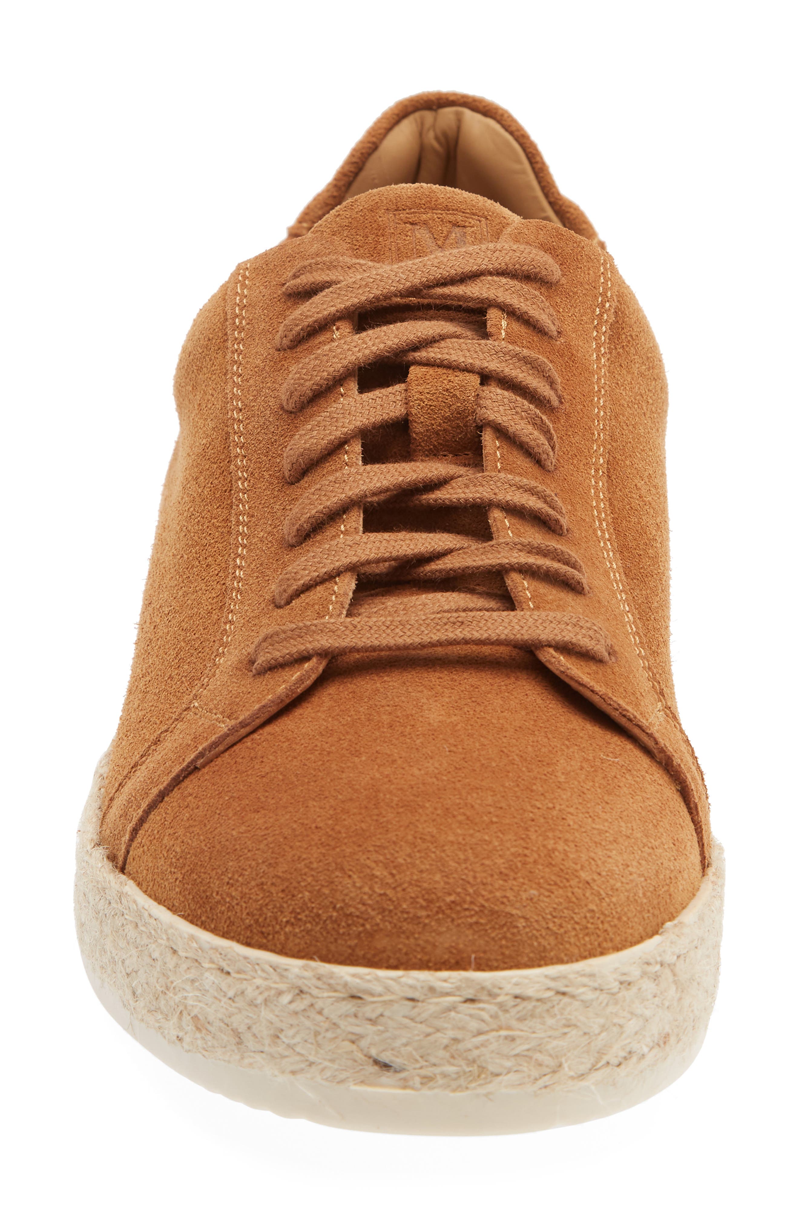 Bruno Magli Amalfi Lace-Up Sneaker, Alternate, color, Cognac Suede