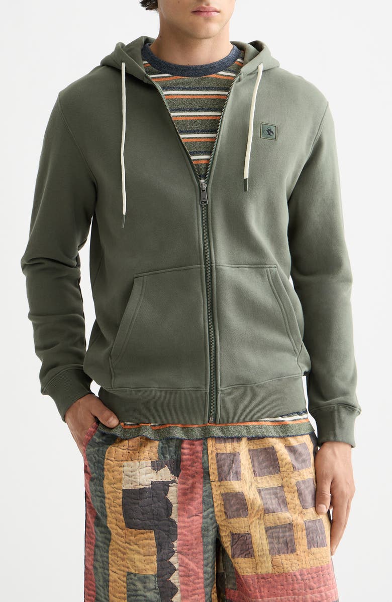 Scotch & Soda Full Zip Hoodie, Main, color, Thyme