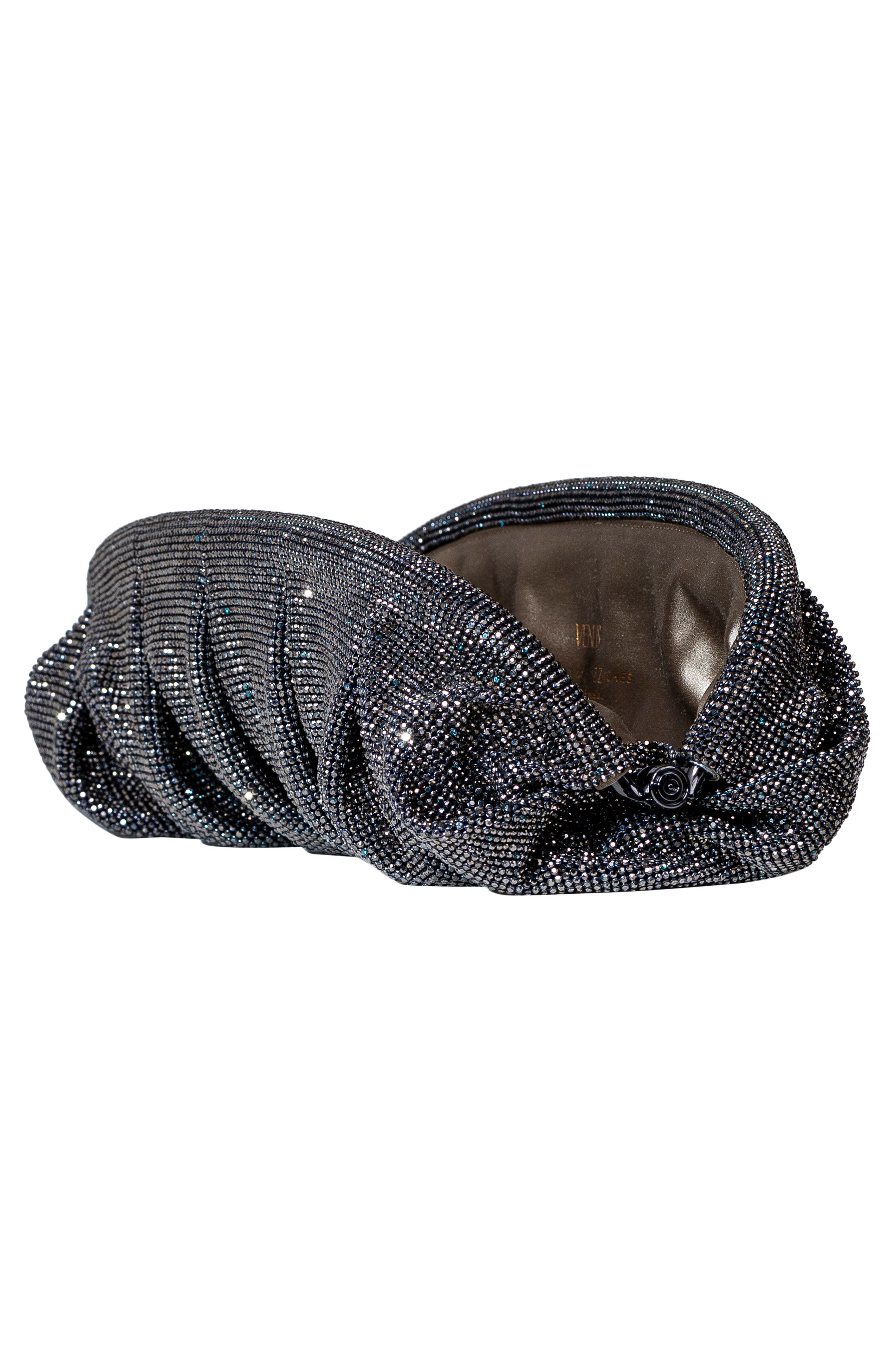 Benedetta Bruzziches La Couchee Crystal Mesh Clutch, Alternate, color, 