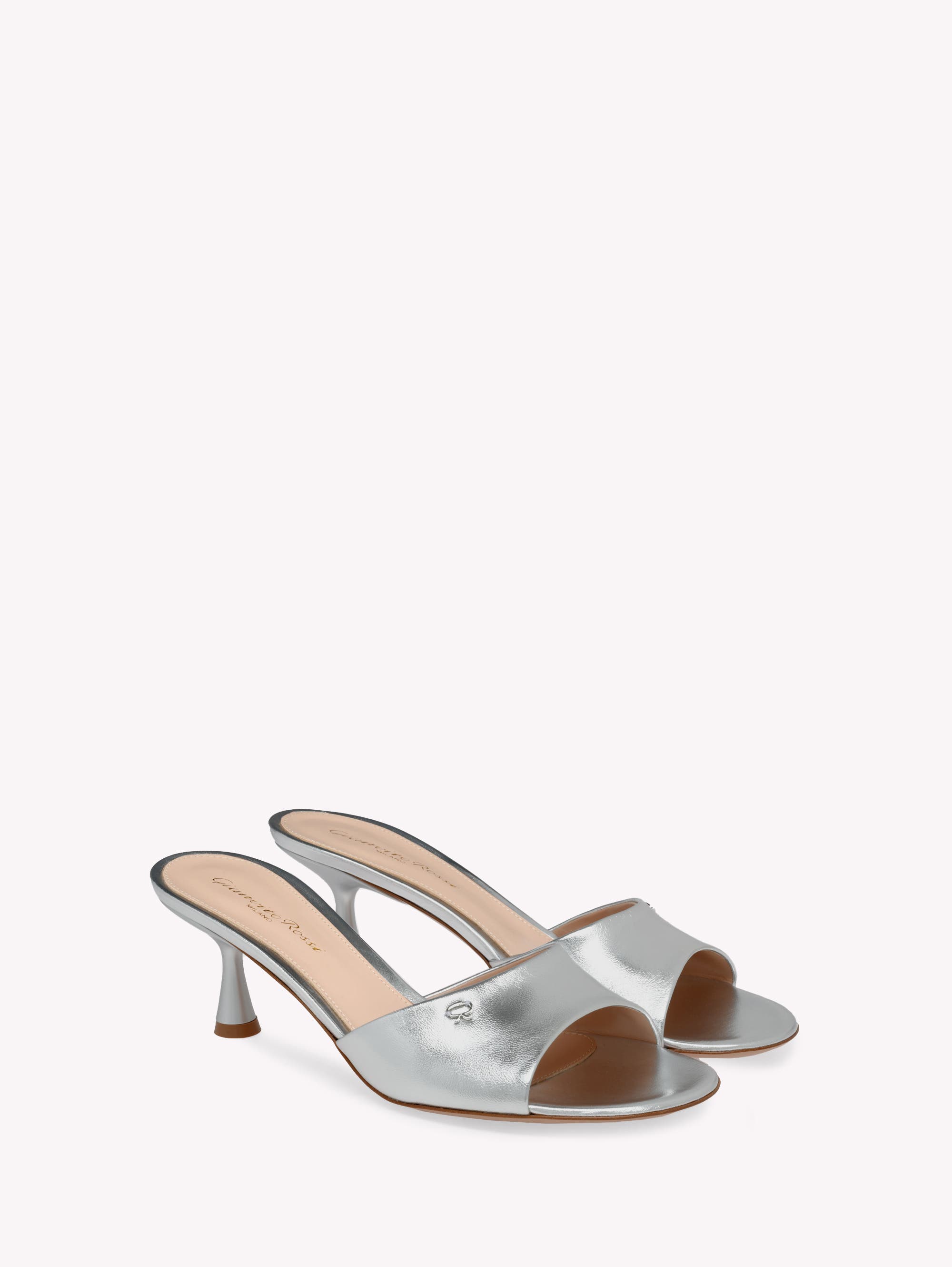 Gianvito Rossi Ascent Mule 55, Alternate, color, Metallic Silver
