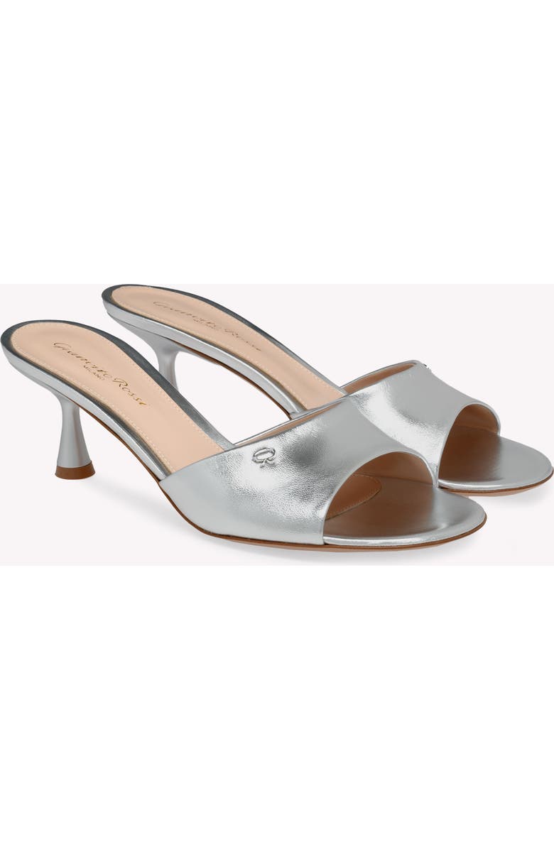 Gianvito Rossi Ascent Mule 55, Alternate, color, Metallic Silver