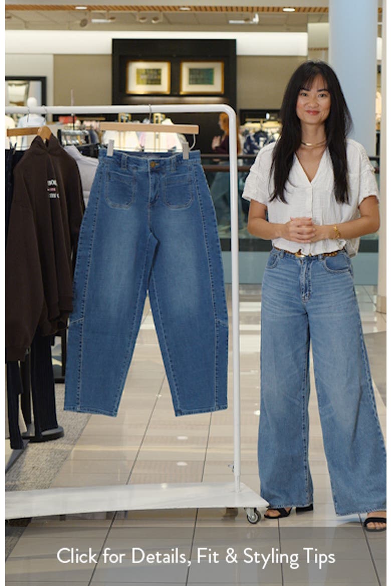 Skyrise Relaxed Barrel Leg Jeans video