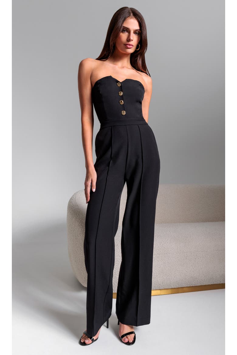Camilo Crepe Jumpsuit, Alternate, color, Black
