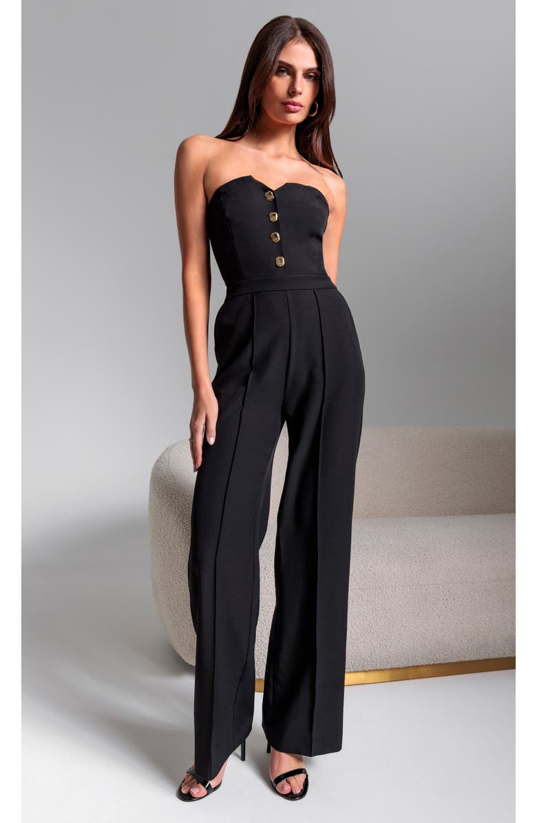 Generation Love Camilo Crepe Jumpsuit, Alternate, color, Black