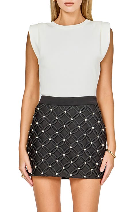 Pleated Shoulder Knit Top