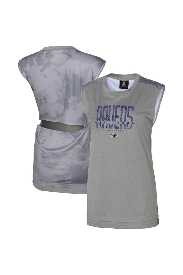 Women's Gray Baltimore Ravens No Sweat Tank Top, Main, color, Gray