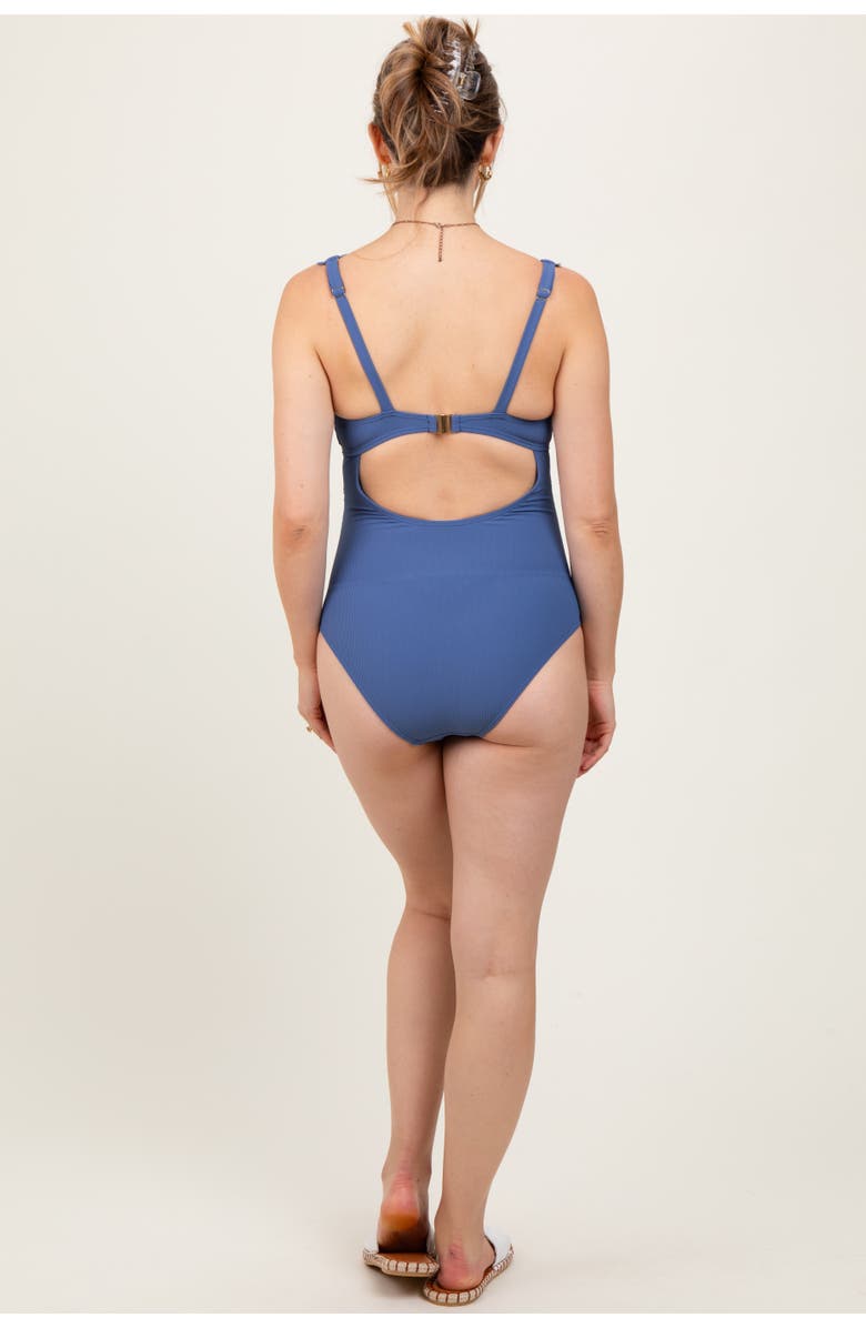 PinkBlush Scallop Trim One Piece Swimsuit, Alternate, color, 