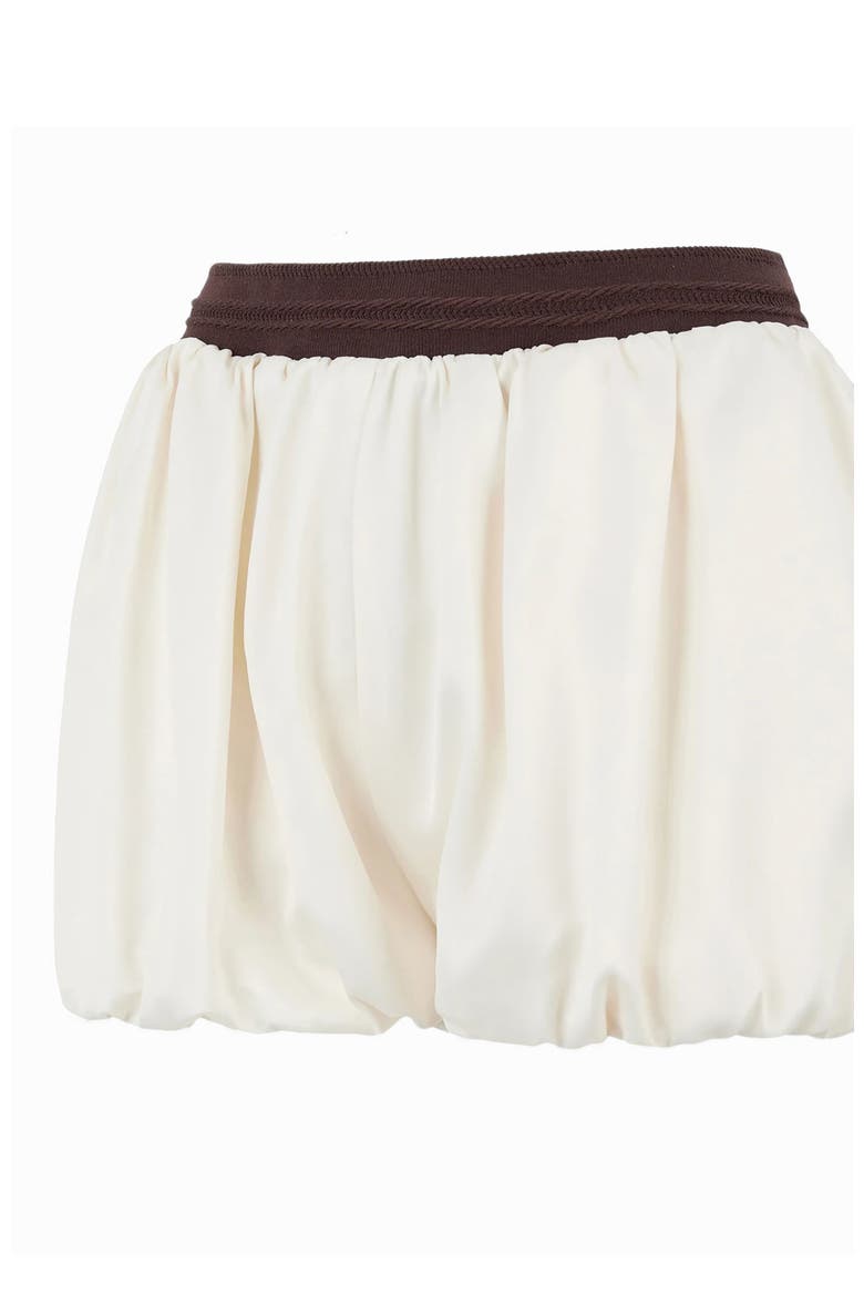 Zoe Satin Balloon Shorts, Alternate, color, Ivory