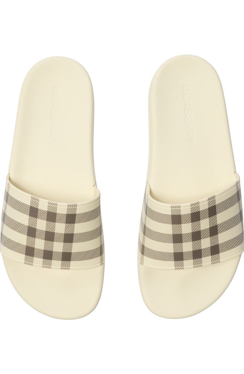 Burberry Furley Check Slide Sandal, Alternate, color, Light Beige