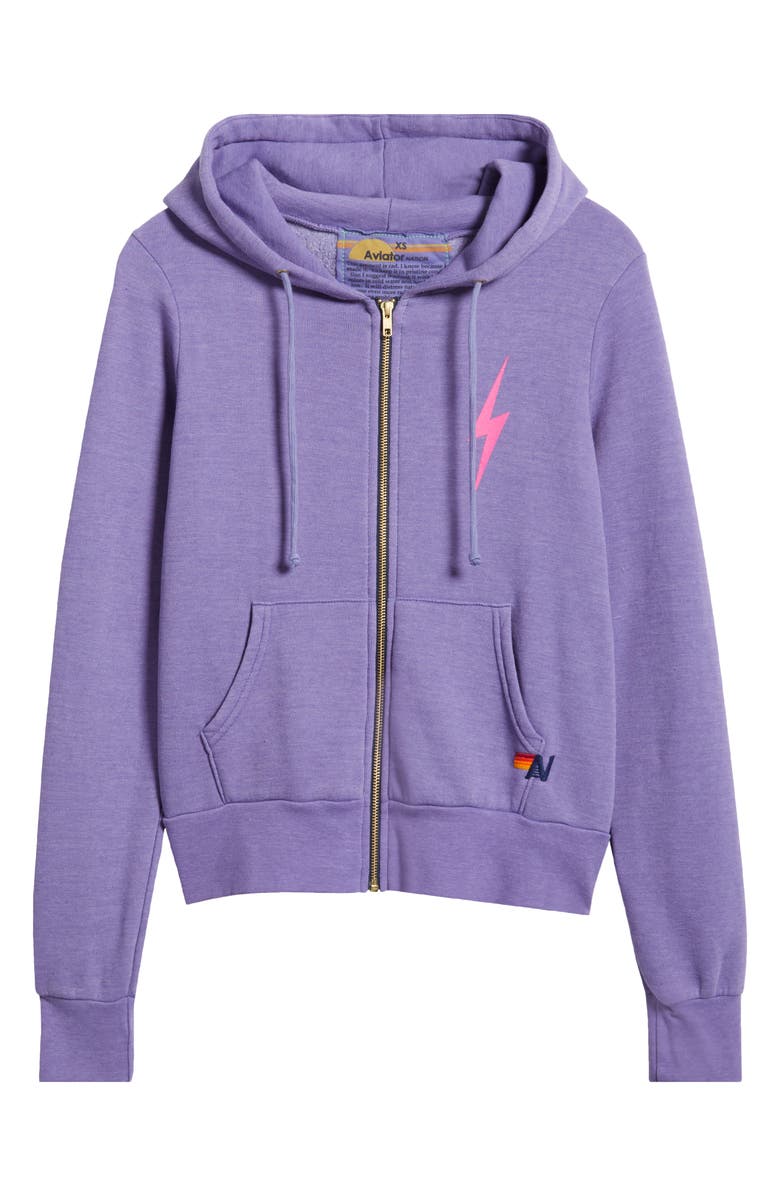 Aviator Nation Bolt Z Hoodie, Alternate, color, Lavender/ Neon Pink