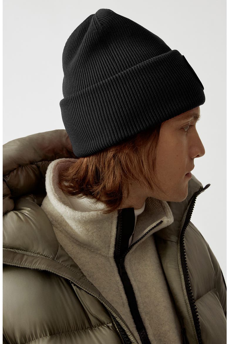 Arctic Merino Wool Toque Beanie, Alternate, color, BLACK