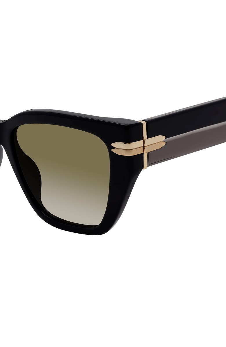 Stuart Weitzman 53mm Gradient Cat Eye Sunglasses, Alternate, color, Black