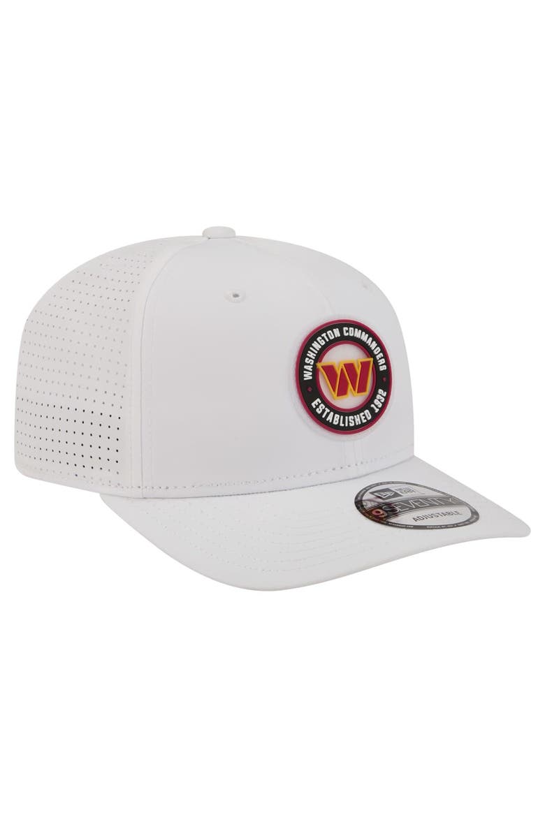 Men's New Era  White Washington Commanders COOLERA 9SEVENTY Adjustable Hat, Alternate, color, White