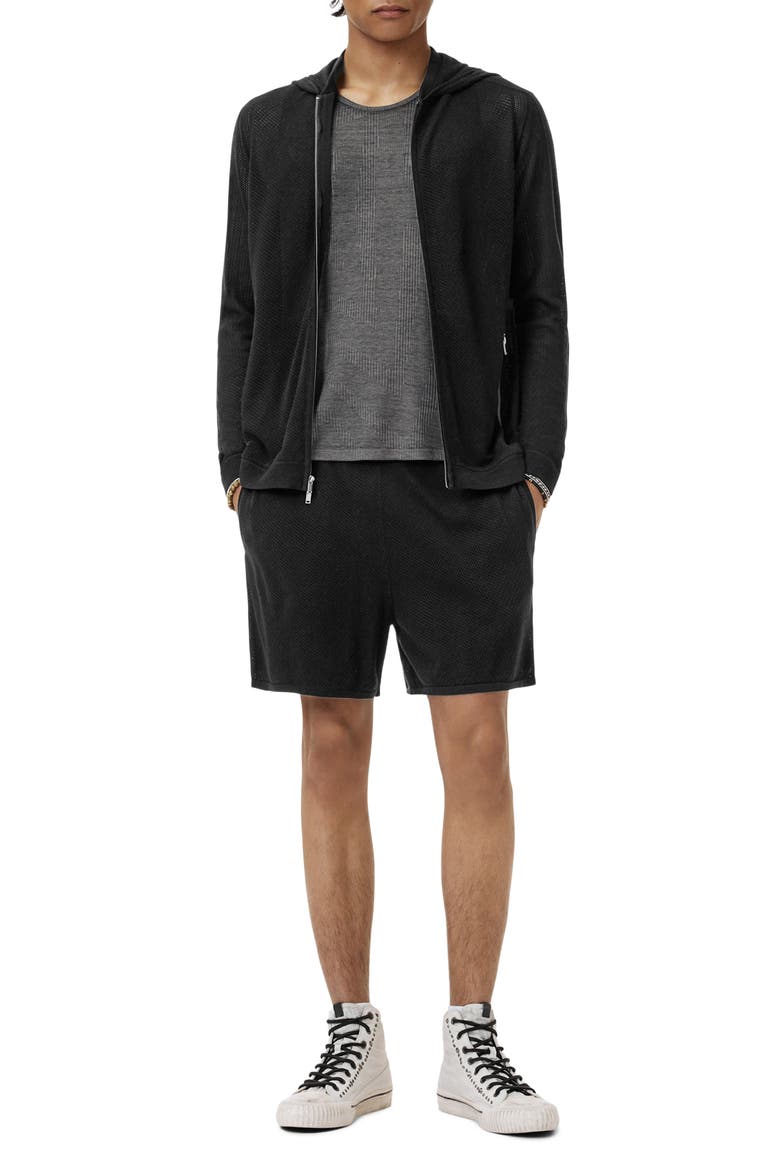 Marvin Mesh Sweater Shorts, Alternate, color, BLACK