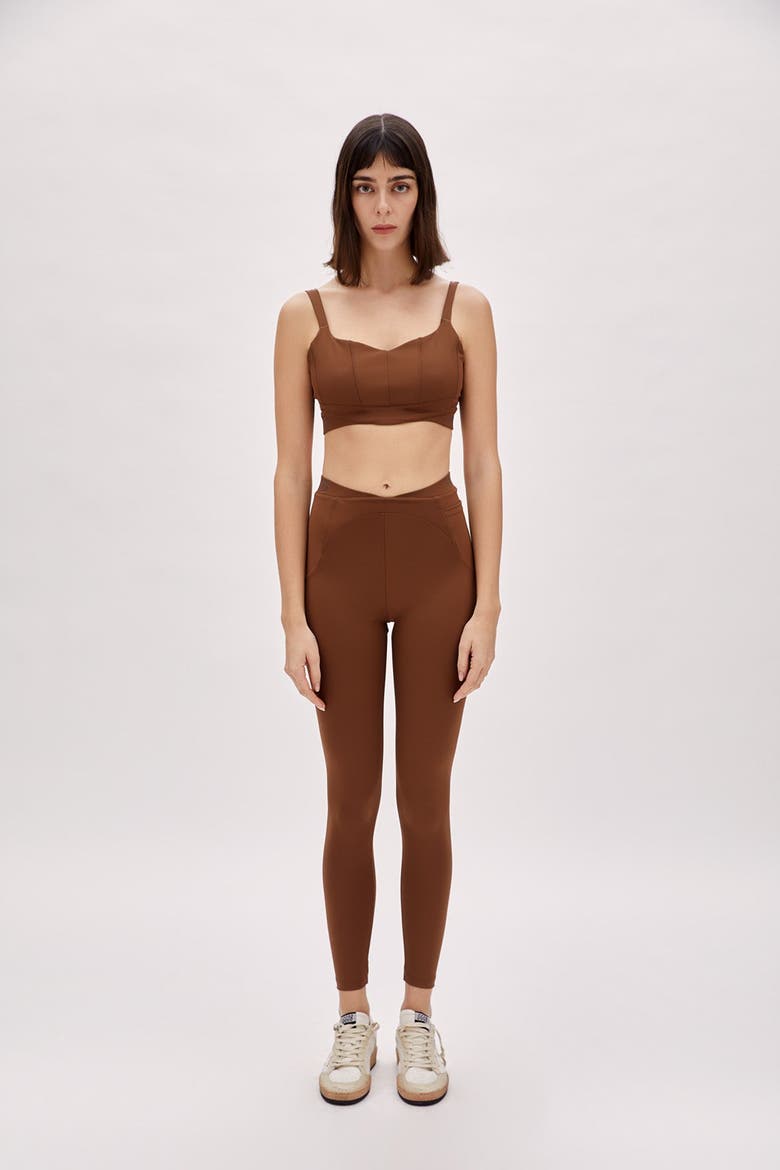 Bra With Stitch Detail, Alternate, color, Brown