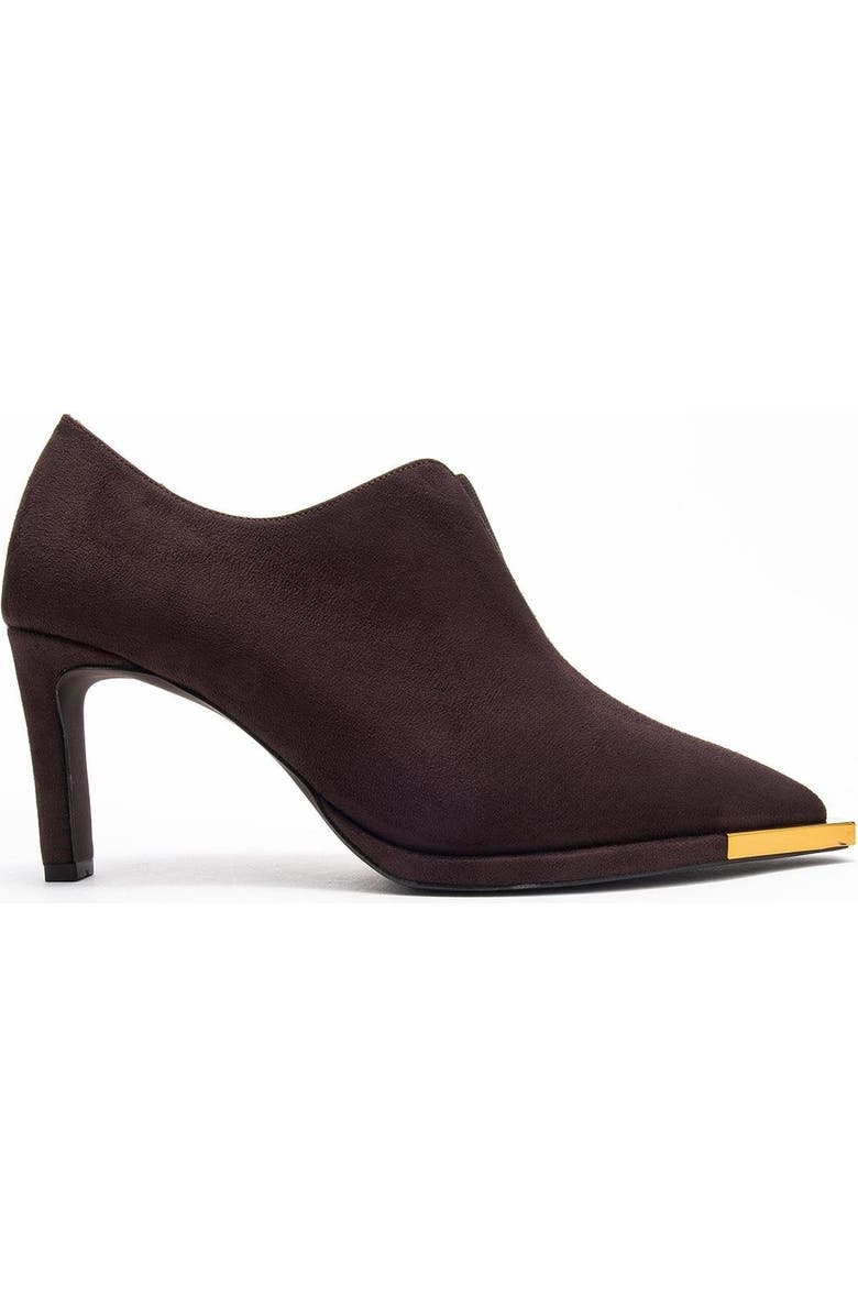 Prologue Shoes Niva Pointed Toe Pump, Alternate, color, Brown Suede