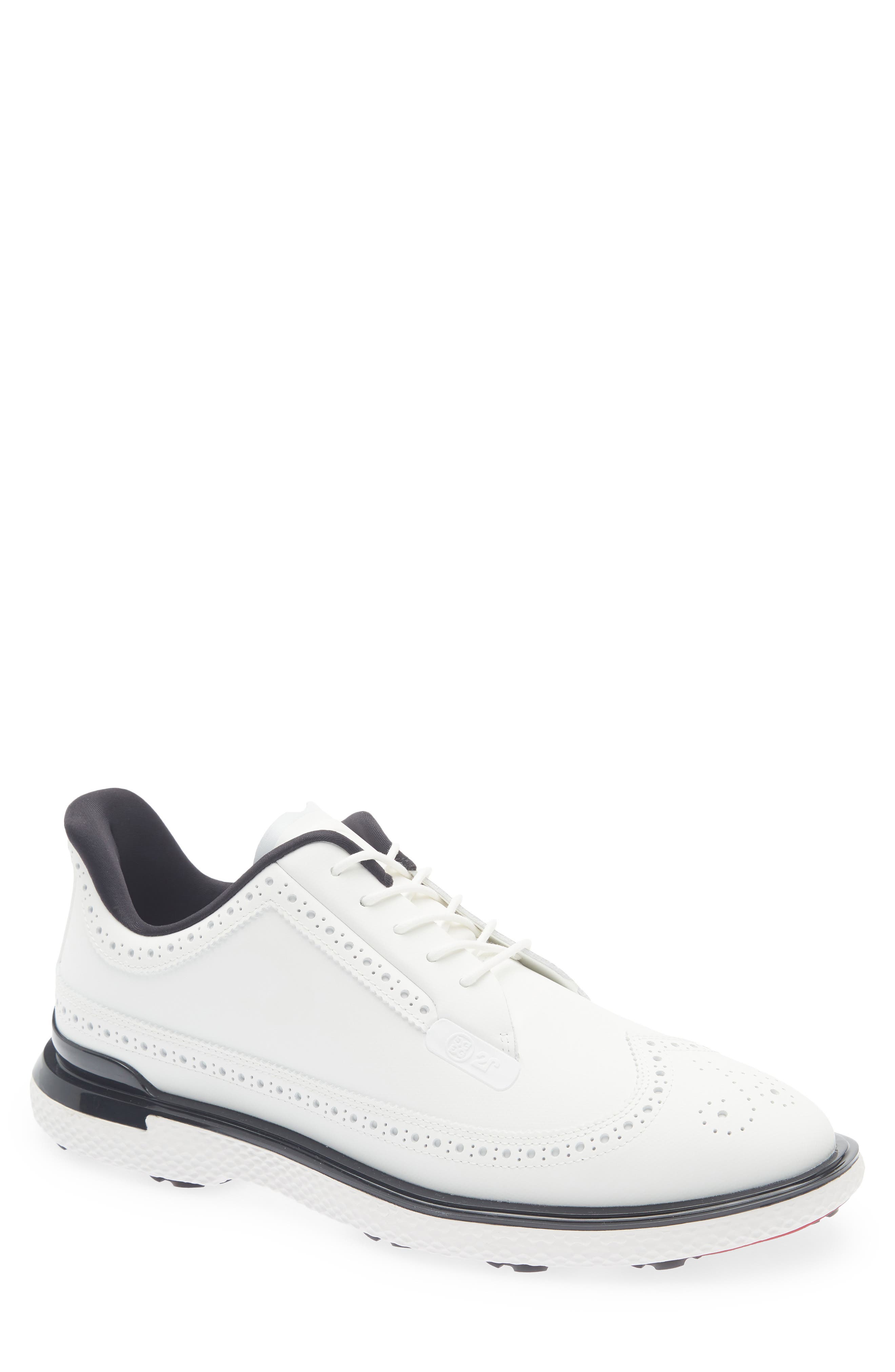 Gallivan2r Longwing Waterproof Golf Shoe, Main, color, SNOW/ ONYX