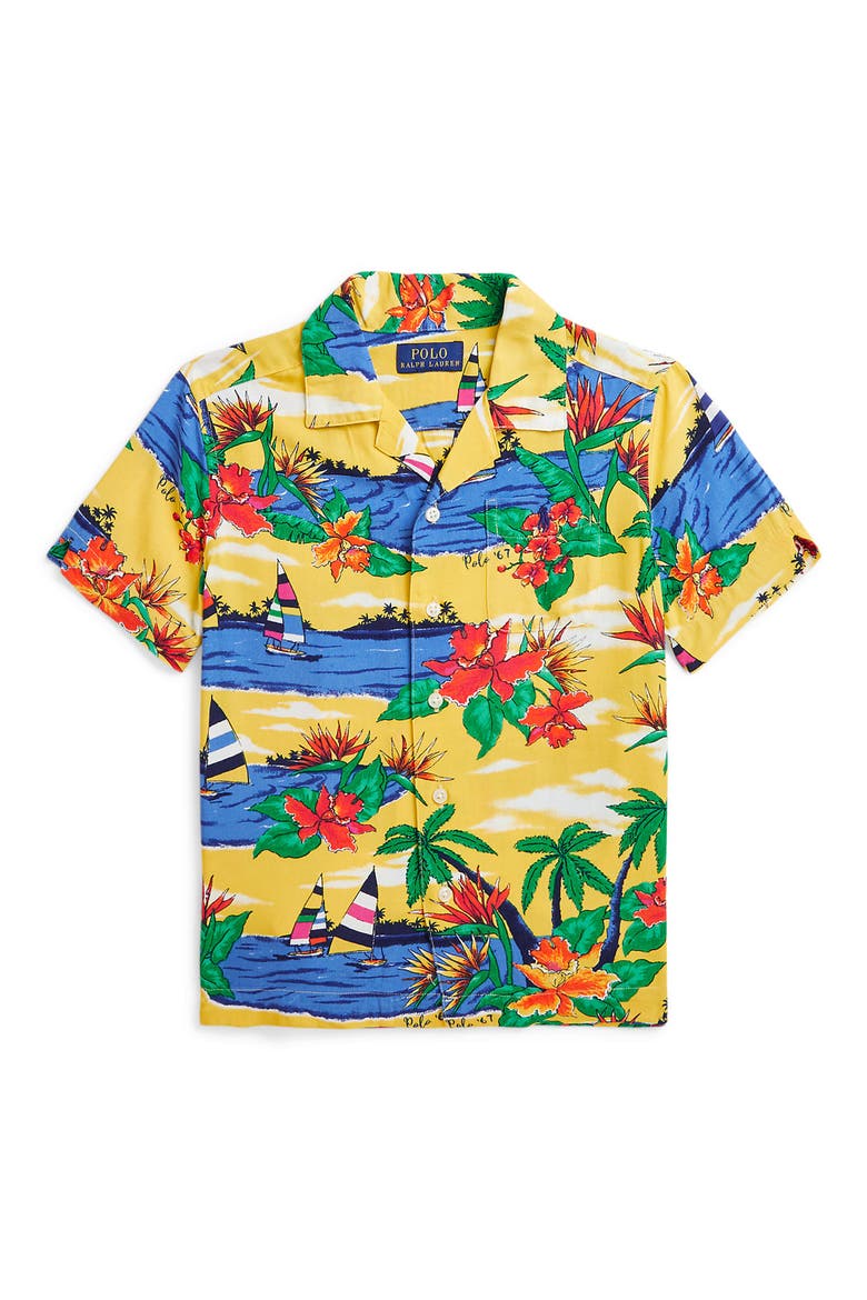 Polo Ralph Lauren Kids' Print Andy Camp Shirt (Men) | Nordstromrack