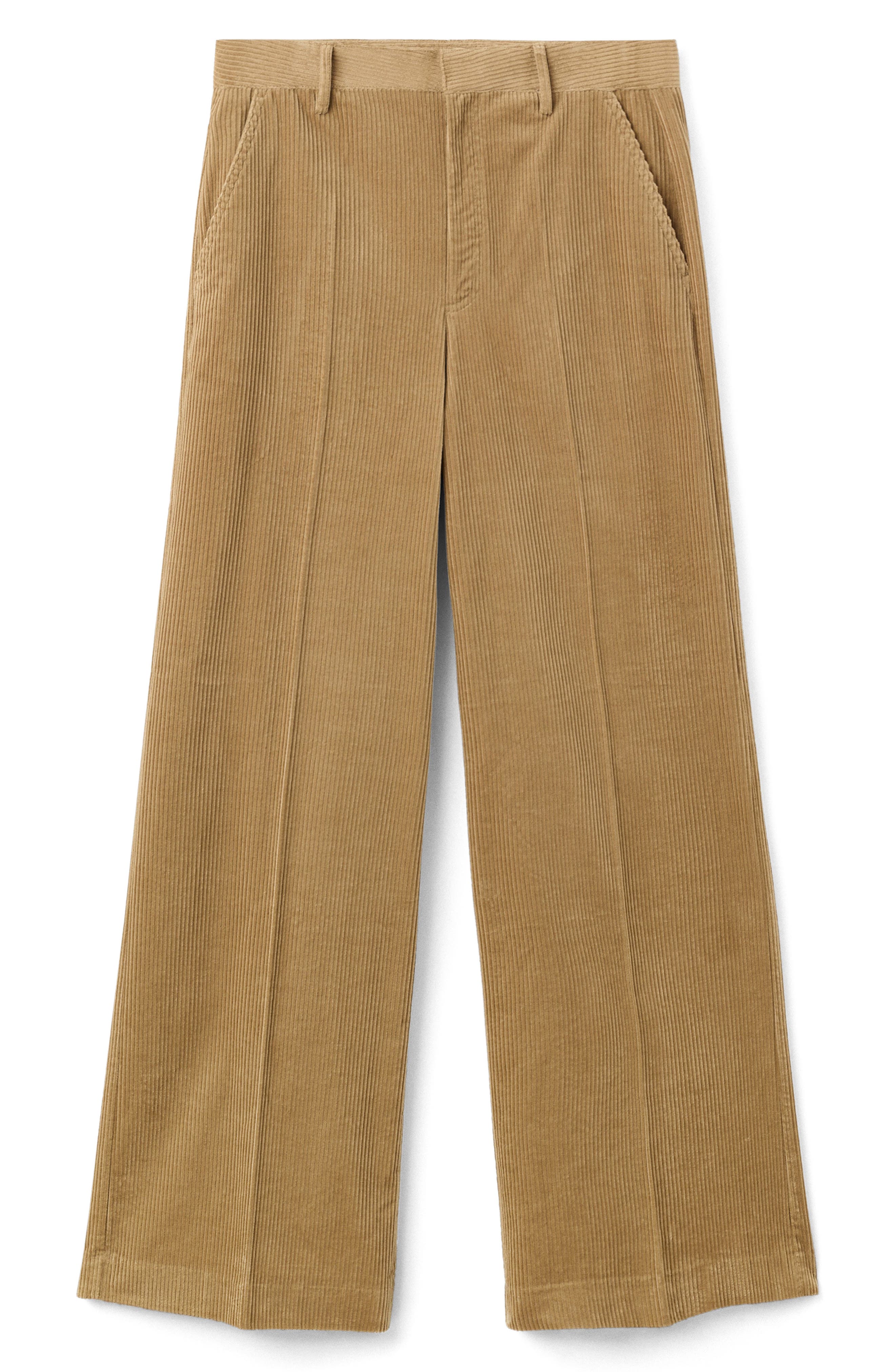 MANGO Wide Leg Corduroy Pants