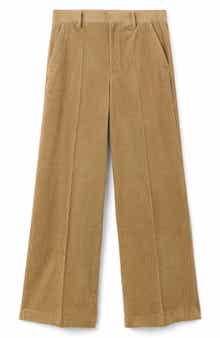 MANGO Wide Leg Corduroy Pants