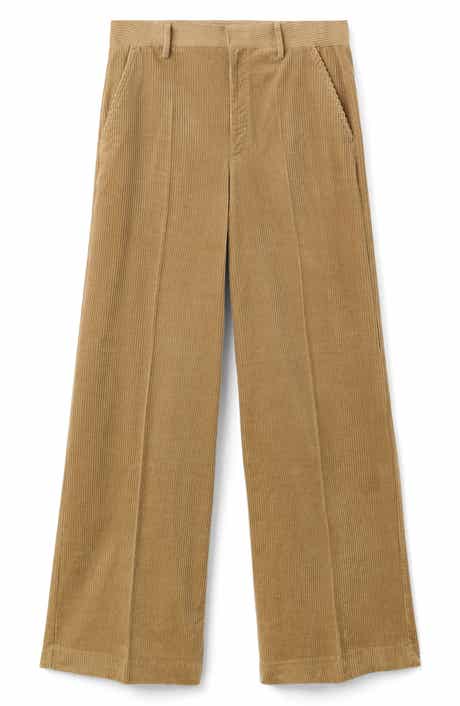 MANGO Wide Leg Corduroy Pants