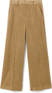 MANGO Wide Leg Corduroy Pants
